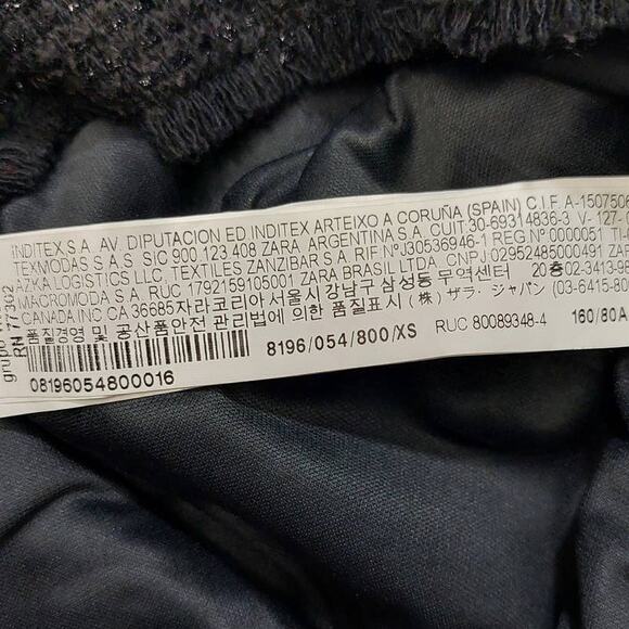 GUESS SZ 4 S black woven pullover faux double breast embellished jacket B123 - Picture 7 of 9